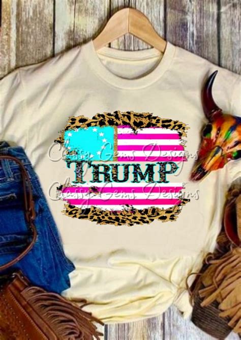 Trump 2020 Graphic Leopard Print Hot Pink Flagtransparent Etsy