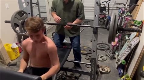 12 Year Old Benches 200 lbs - YouTube