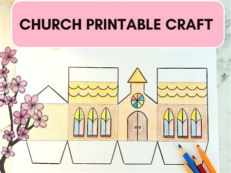 Printable Paper Church Paper Church Kit Sunday School Craft Etsy