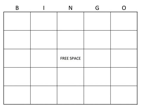 Bingo Card Template Bingo Card Creator Template Haven