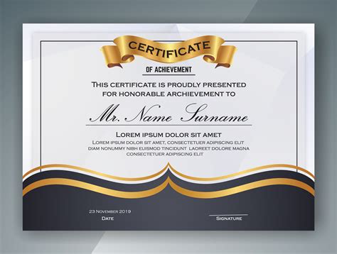 Multipurpose Professional Certificate Template Design Vector Il