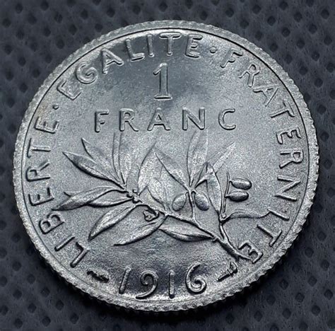 1 Franc 1916 France Silver Coin Republique FranÇaise Etsy