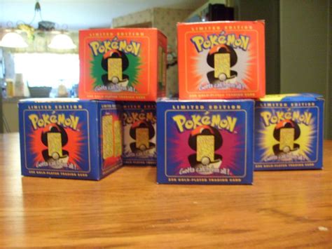 Pokemon Ball 23k Gold Plated Trading Cards Set 1999 Limited