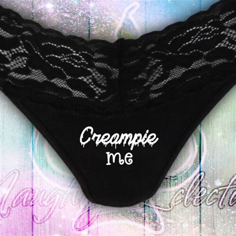 Creampie Me Thong Slutwear Slutgear Etsy Uk