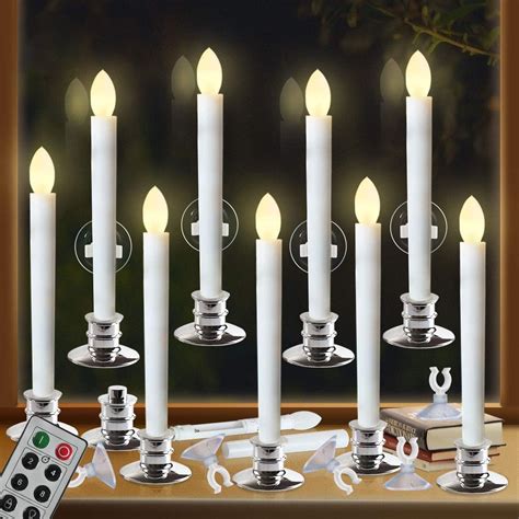 Window Candles With Remote Timers Battery Operated