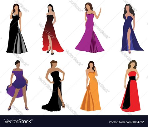 woman in beautiful dress royalty free vector image