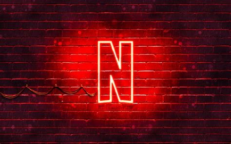 Download Wallpapers Netflix Red Logo 4k Red Brickwall Netflix Logo