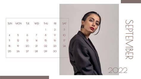 Model Photographic Calendar Calendar Template