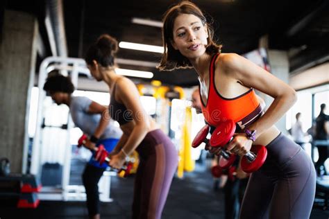 Beautiful Fit Women Working Out In Gym Stock Photo Image Of Activity