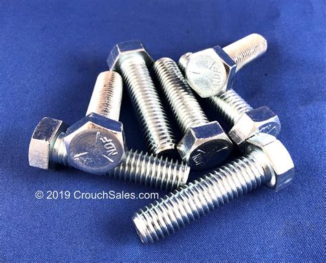 Hex Tap Bolts Zinc Plated Coarse Thread At Crouch Sales