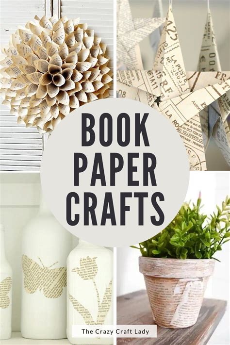 Recycled Book Crafts Diy Crafts Materials Book Crafts Diy Book Page