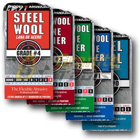 Rhodes American Pad Steel Wool 12 Pack Usa Granite Tools