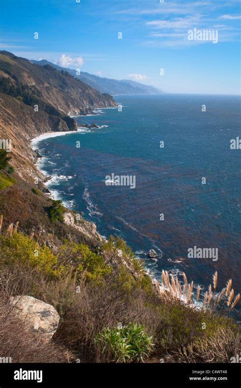 Usa California Big Sur Rugged Coastline Stock Photo Alamy