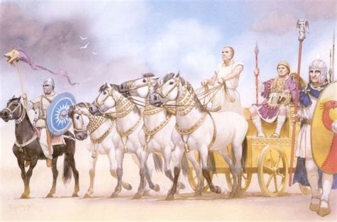 The Roman Emperor Constantius Ii Makes A Triumphant Entry Into Rome
