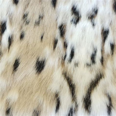 Pearl Snow Leopard Faux Fur Fabric 58x60 Snow Leopard Faux Fur Faux Fur Fabric Snow Leopard