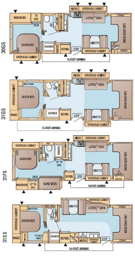 Jayco Greyhawk Class C Motorhome Floorplans Large Picture Rv Floor Plans Bus House Camper