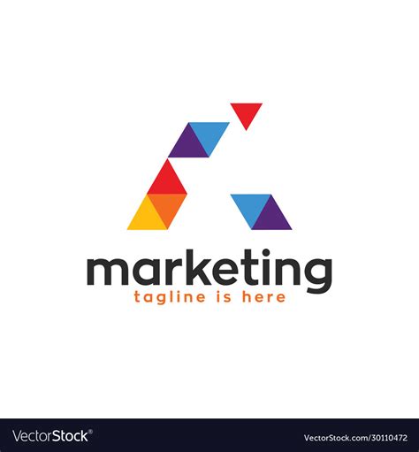 A Online Marketing Logo Royalty Free Vector Image