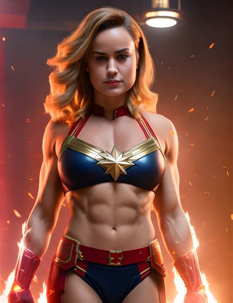 Rule 34 Abs Ai Generated Brie Larson Captain Marvel Carol Danvers Marvel Cinematic Universe