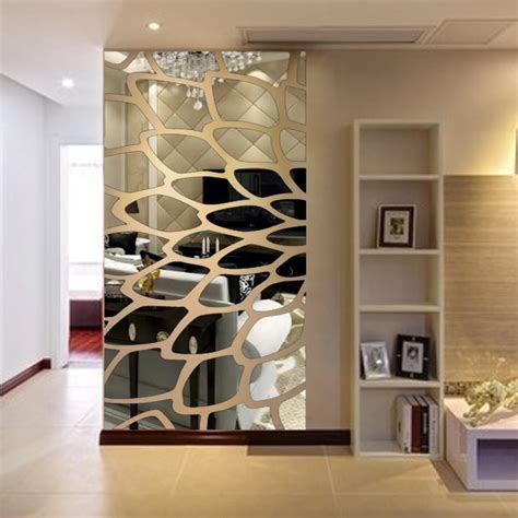Modern Mirror Wall Stickers Acrylic 3d Wall Surface