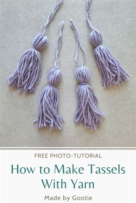 How To Make Tassels With Yarn Free Photo Tutorial Made By Gootie