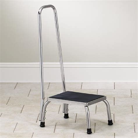 Clinton Stainless Steel Step Stool With Hand Rail