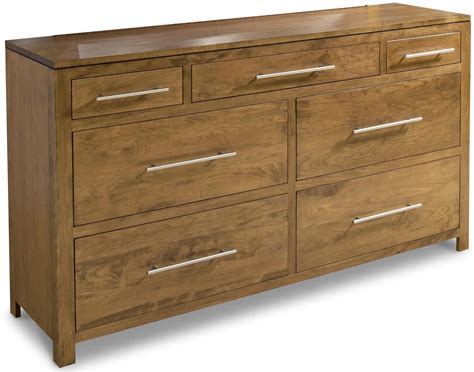 Daniels Amish Modern 35 3657 7 Drawer Double Dresser With Floating