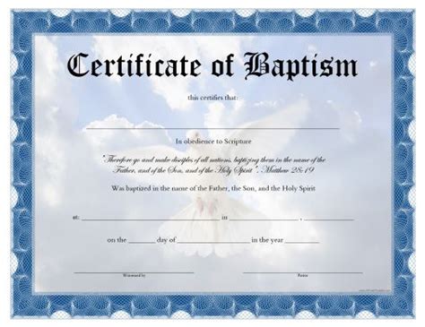 Baptism Certificate Free Printable Artofit