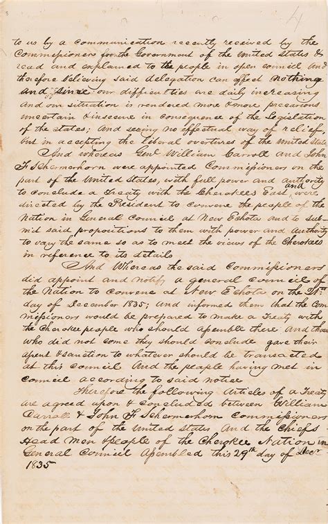 Treaty Of New Echota 1835 Nation To Nation