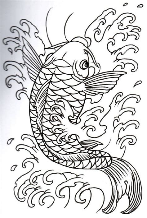 Koi Outline 09 By Vikingtattoo On Deviantart Japanese Koi Fish Tattoo