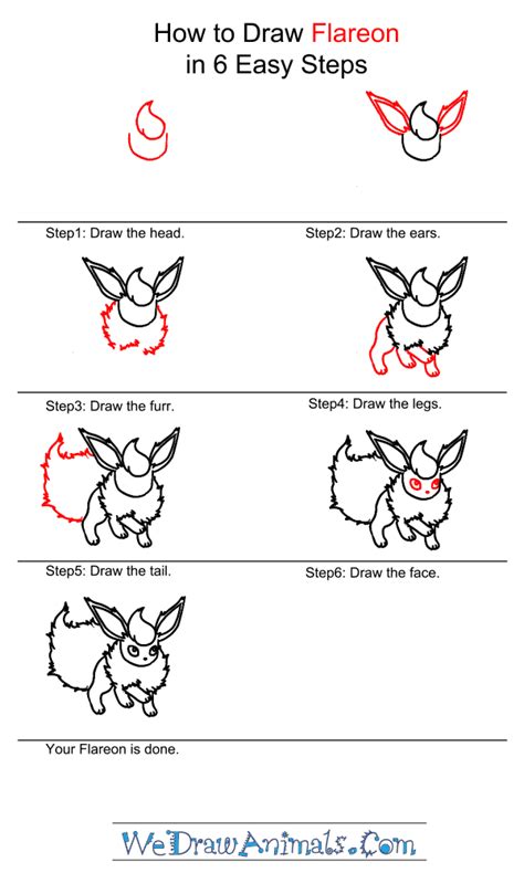 How To Draw Flareon Pokemon