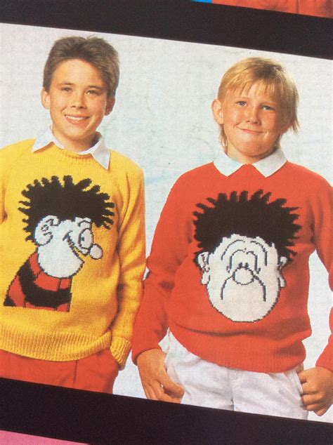Beano Dennis The Menace And Gnasher 5 Knitting Patterns By Etsy