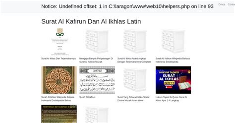 Surat Al Kafirun Dan Al Ikhlas Latin