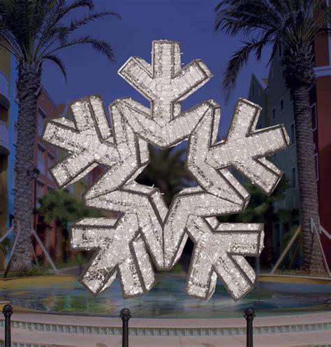 Giant Illuminated Snowflake Props Commercial Christmas Supply