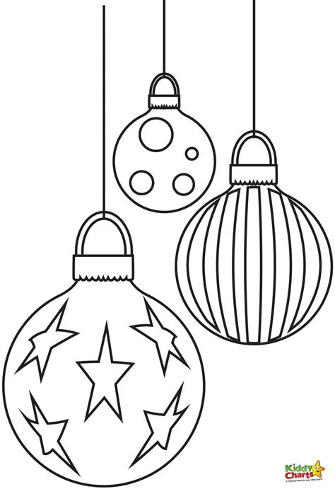 baubles  christmas coloring pages  kiddycharts