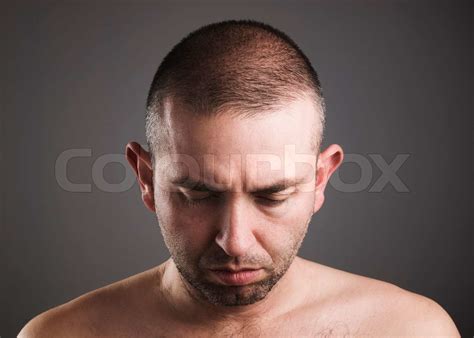 Man Looking Down Stock Image Colourbox