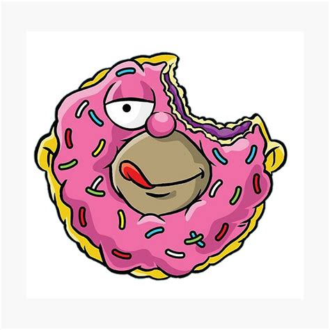 Homer Simpson Donut Eaten Photographic Print By Thecellobello