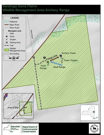 Saratoga Sand Plains Wildlife Management Area Archery Range Map Nysdec