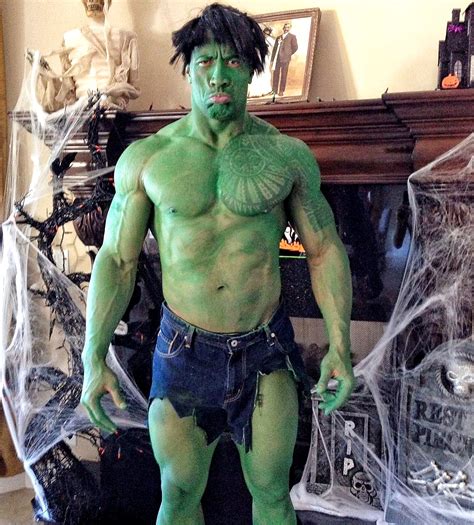 Hulk Transformation The Rocks Epic Halloween Costume Wows Millions Of