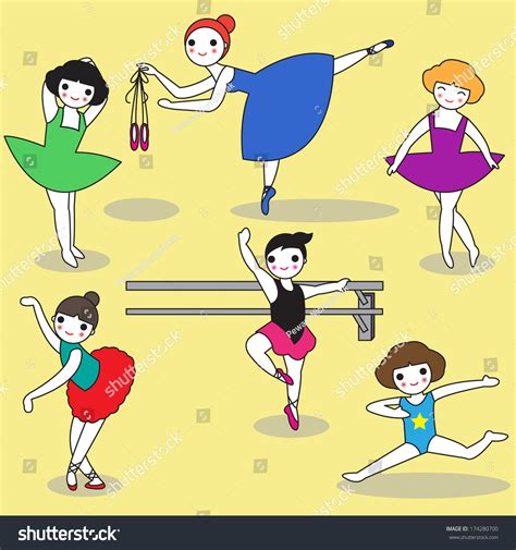 Ballet Dancers Illustration Stock Vector Royalty Free 174280700