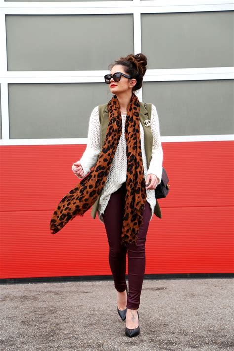 Outfit Oversized Knit Leo Scarf And Some Chanel Highlights Fashionhippieloves Outfit
