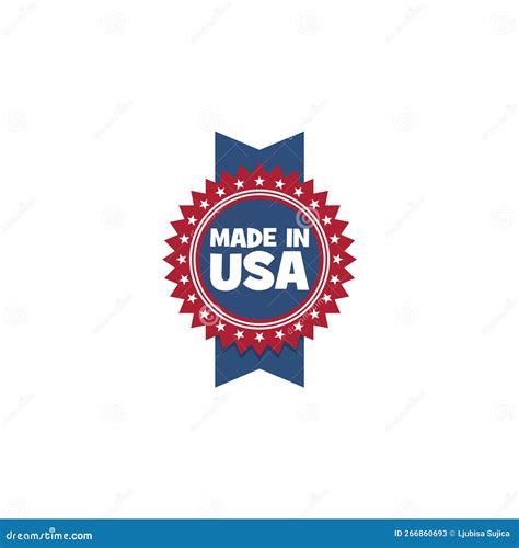 Logotipo Realizado En Usa Label Icono Hecho En Usa Badge Aislado En