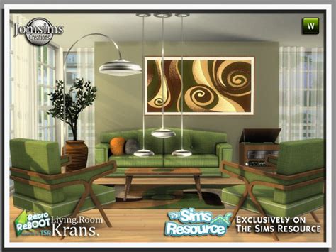 Retro Reboot Krans Living Room The Sims 4 Catalog
