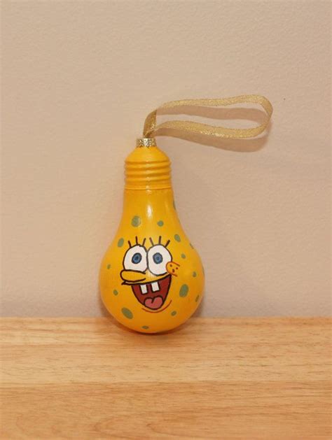 Spongebob Squarepants Bulb Ornament By Sewcharmingcrafts On Etsy 500