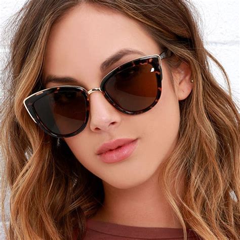 Yooske Ladies Vintage Cat Eye Sunglasses Women Luxury Brand Designer Oversize Sun Glasses For