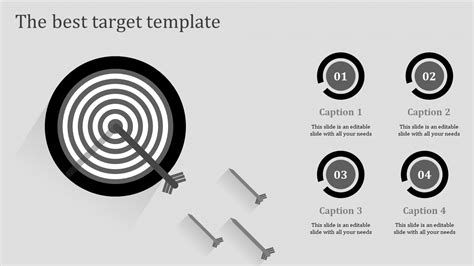 Elegant Target Powerpoint Template With Dart Board