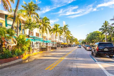 Miami Usa September 09 2019 The View Of Famous Ocean Drive Street