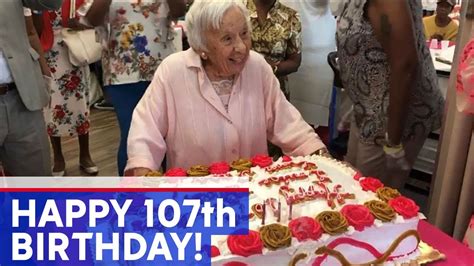 107 Year Old Woman Celebrates Birthday With Party Youtube