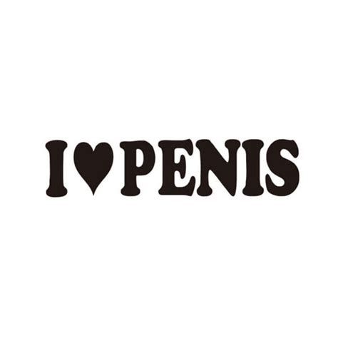 22cm5cm Text Decal Sticker Body I Love Penis Funny Personality Vinyl