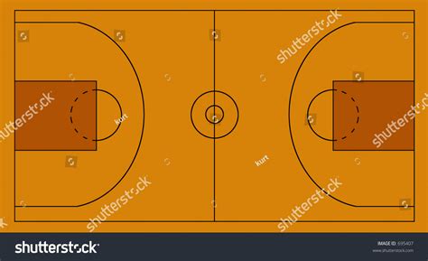 Layout Of A Basketball Field Stock Photo 695407 Shutterstock