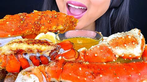 Asmr Giant King Crab Seafood Boil Hour Compilation Eating Sounds Sexiezpicz Web Porn